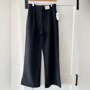 Abercrombie NWT Black Curve Love Sloane Tailored Wide Leg Pant 27 High Rise